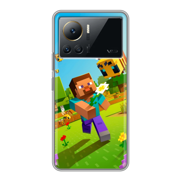 Силиконовый чехол на Infinix Note 12 VIP с принтом Майнкрафт Minecraft