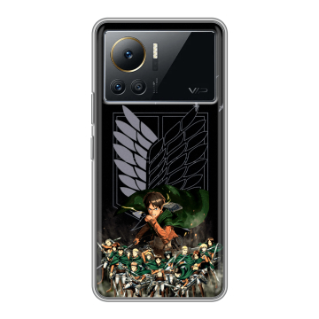 Силиконовый чехол на Infinix Note 12 VIP с принтом Атака титанов Силиконовый чехол на Infinix Note 12 VIP с принтом Атака титанов