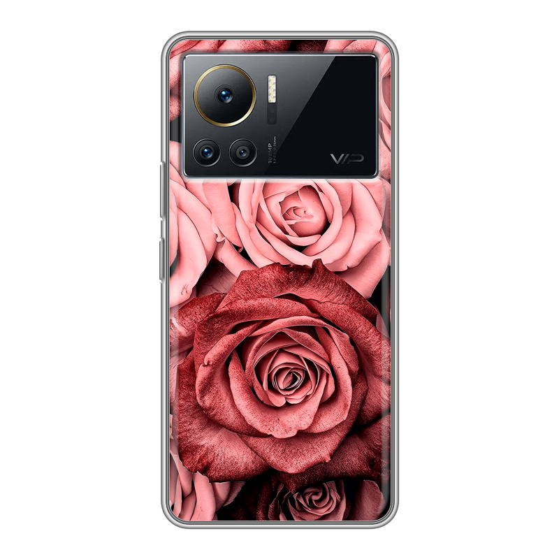 Силиконовый чехол на Infinix Note 12 VIP с принтом Цветы розы Силиконовый чехол на Infinix Note 12 VIP с принтом Цветы розы