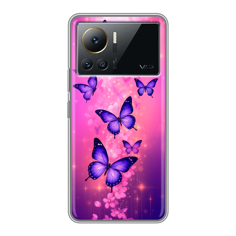 Силиконовый чехол на Infinix Note 12 VIP с принтом Бабочки Силиконовый чехол на Infinix Note 12 VIP с принтом Бабочки