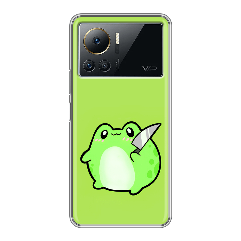 Силиконовый противоударный чехол на Infinix Note 12 VIP с принтом Лягушенок Силиконовый противоударный чехол на Infinix Note 12 VIP с принтом Лягушенок