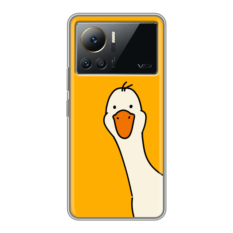 Силиконовый противоударный чехол на Infinix Note 12 VIP с принтом Утка Силиконовый противоударный чехол на Infinix Note 12 VIP с принтом Утка