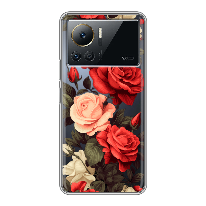 Силиконовый противоударный чехол на Infinix Note 12 VIP с принтом Розы Силиконовый противоударный чехол на Infinix Note 12 VIP с принтом Розы