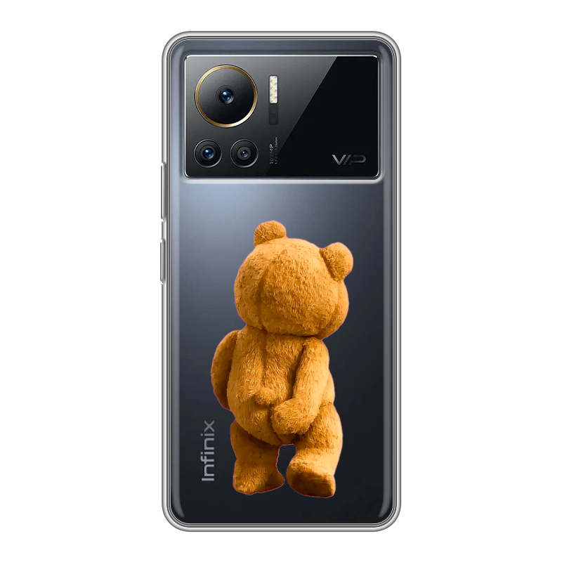 Силиконовый чехол на Infinix Note 12 VIP с принтом Медведь Силиконовый чехол на Infinix Note 12 VIP с принтом Медведь