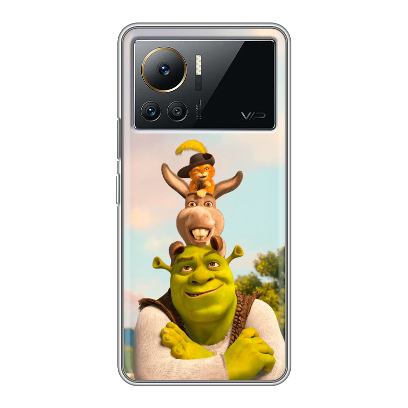 Силиконовый противоударный чехол на Infinix Note 12 VIP с принтом Шрек Shrek Силиконовый противоударный чехол на Infinix Note 12 VIP с принтом Шрек Shrek