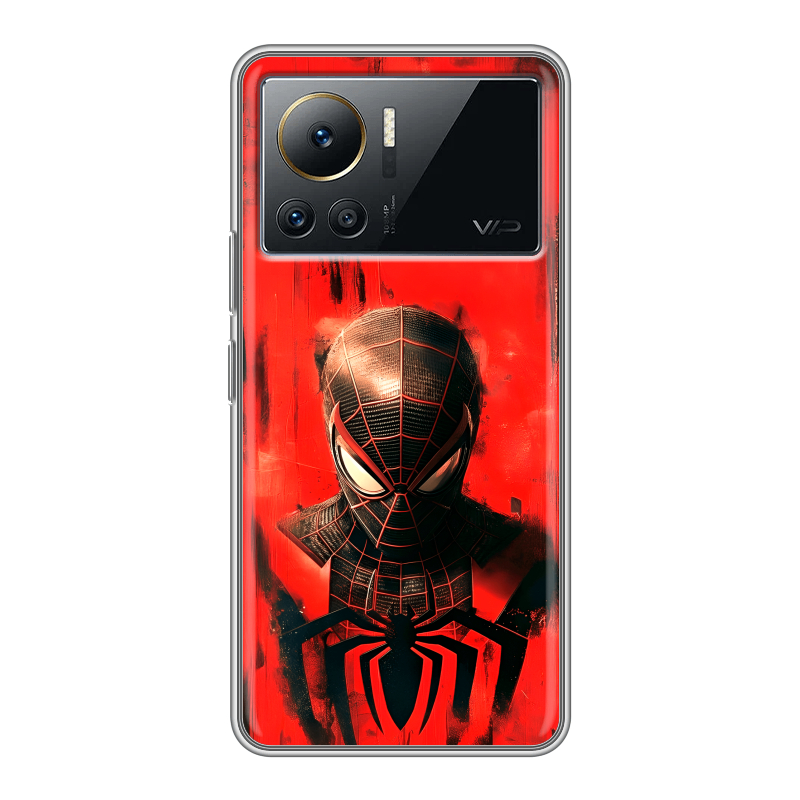 Силиконовый чехол на Infinix Note 12 VIP с принтом человек паук spiderman Силиконовый чехол на Infinix Note 12 VIP с принтом человек паук spiderman