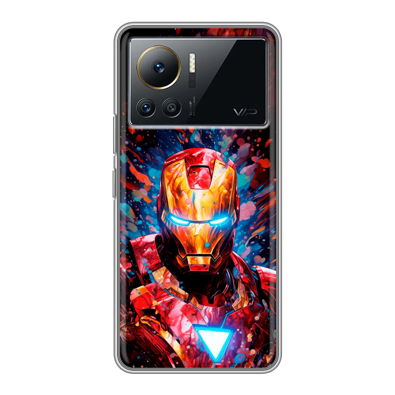 Силиконовый чехол на Infinix Note 12 VIP с принтом Железный человек Ironman Силиконовый чехол на Infinix Note 12 VIP с принтом Железный человек Ironman