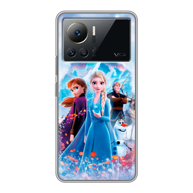 Силиконовый противоударный чехол на Infinix Note 12 VIP с принтом Холодное сердце Frozen Силиконовый противоударный чехол на Infinix Note 12 VIP с принтом Холодное сердце Frozen