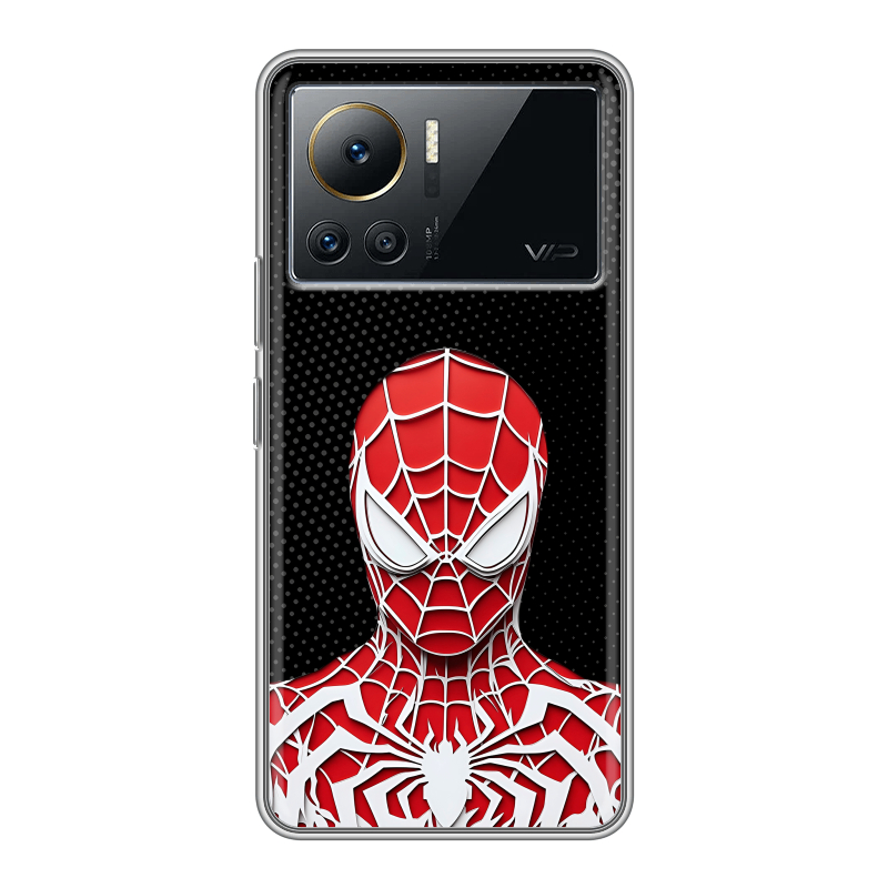 Силиконовый чехол на Infinix Note 12 VIP с принтом человек паук spiderman Силиконовый чехол на Infinix Note 12 VIP с принтом человек паук spiderman