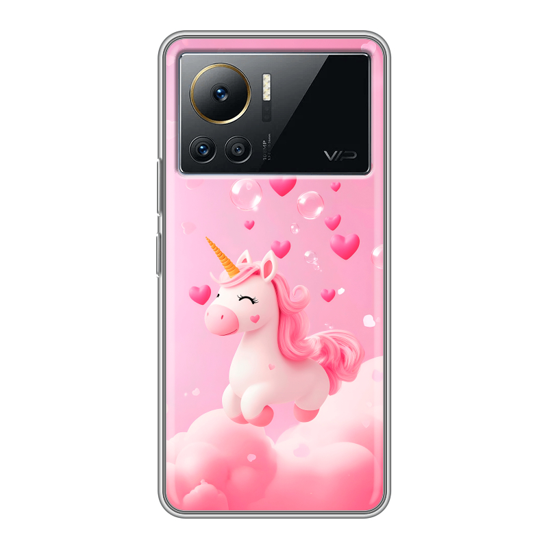 Силиконовый противоударный чехол на Infinix Note 12 VIP с принтом Единорог Силиконовый противоударный чехол на Infinix Note 12 VIP с принтом Единорог