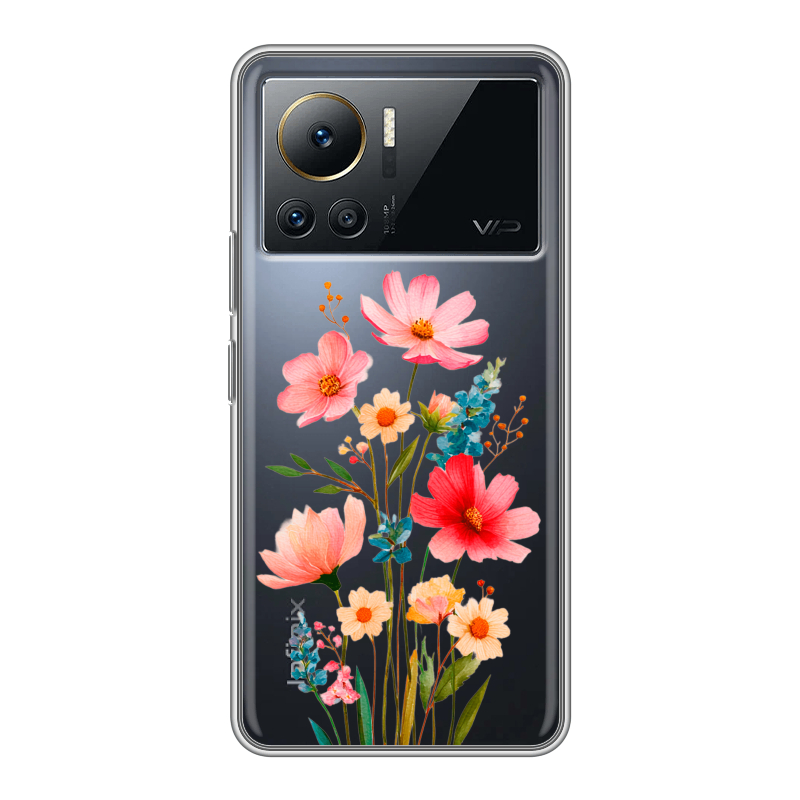 Силиконовый противоударный чехол на Infinix Note 12 VIP с принтом Цветы Силиконовый противоударный чехол на Infinix Note 12 VIP с принтом Цветы
