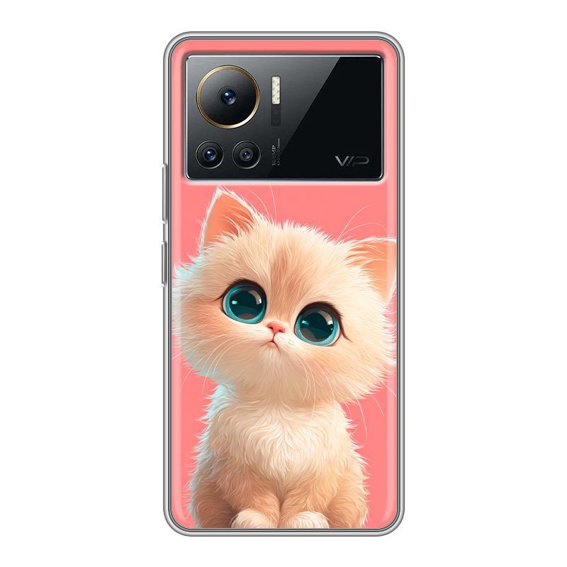 Силиконовый чехол на Infinix Note 12 VIP с принтом Розовый котенок Силиконовый чехол на Infinix Note 12 VIP с принтом Розовый котенок