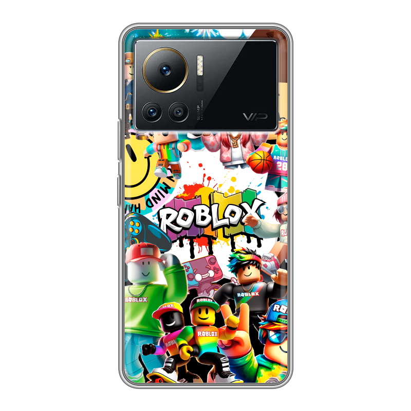 Силиконовый противоударный чехол на Infinix Note 12 VIP с принтом Roblox Роблокс Силиконовый противоударный чехол на Infinix Note 12 VIP с принтом Roblox Роблокс