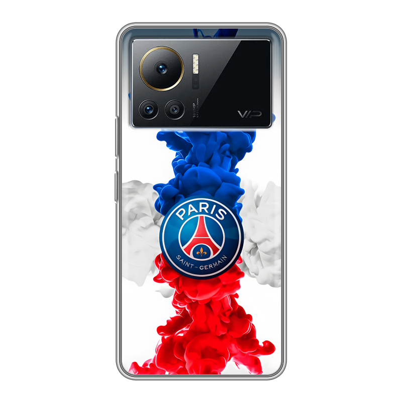 Силиконовый противоударный чехол на Infinix Note 12 VIP с принтом PSG ПСЖ Силиконовый противоударный чехол на Infinix Note 12 VIP с принтом PSG ПСЖ