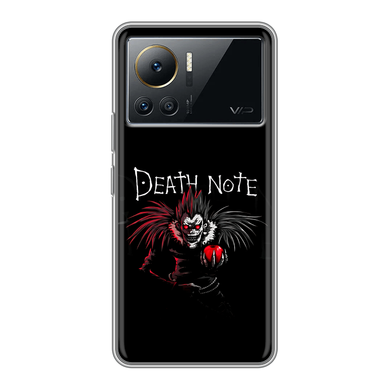Силиконовый противоударный чехол на Infinix Note 12 VIP с принтом Death note Тетрадь смерти Силиконовый противоударный чехол на Infinix Note 12 VIP с принтом Death note Тетрадь смерти