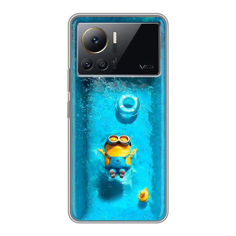 Силиконовый чехол на Infinix Note 12 VIP с принтом Миньоны Силиконовый чехол на Infinix Note 12 VIP с принтом Миньоны