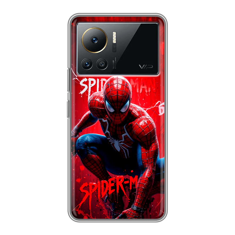 Силиконовый противоударный чехол на Infinix Note 12 VIP с принтом Spiderman Человек паук Силиконовый противоударный чехол на Infinix Note 12 VIP с принтом Spiderman Человек паук