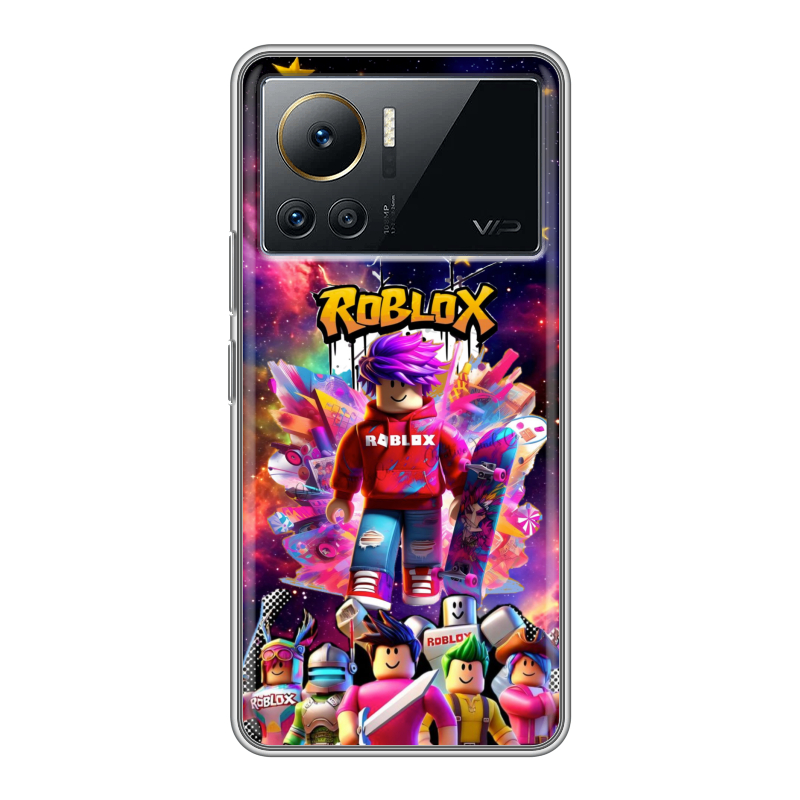 Силиконовый противоударный чехол на Infinix Note 12 VIP с принтом Roblox Роблокс Силиконовый противоударный чехол на Infinix Note 12 VIP с принтом Roblox Роблокс