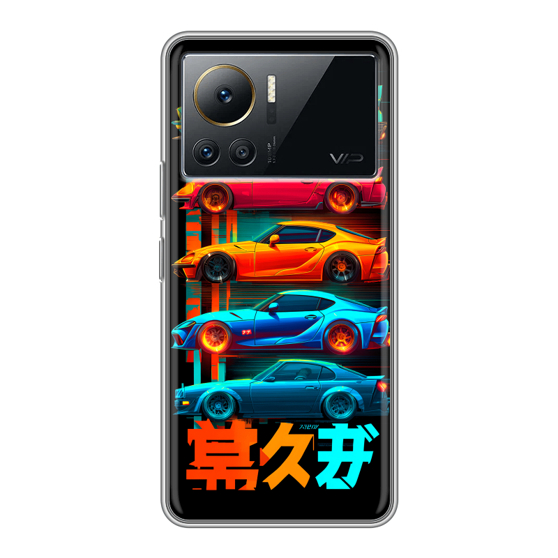Силиконовый противоударный чехол на Infinix Note 12 VIP с принтом машины тачки Силиконовый противоударный чехол на Infinix Note 12 VIP с принтом машины тачки
