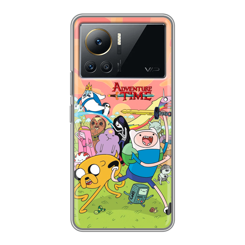 Силиконовый чехол на Infinix Note 12 VIP с принтом Adventure time Время приключений Силиконовый чехол на Infinix Note 12 VIP с принтом Adventure time Время приключений