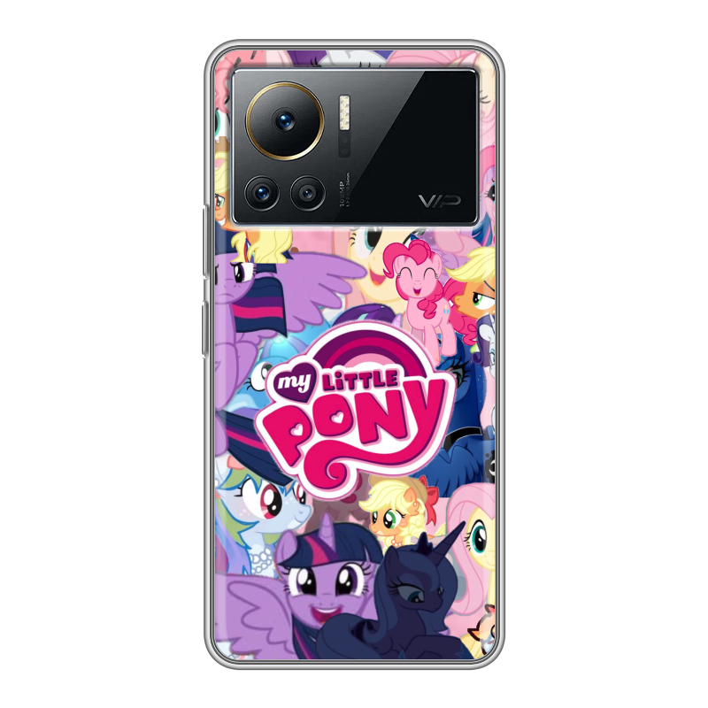 Силиконовый противоударный чехол на Infinix Note 12 VIP с принтом My little pony Дружба чудо Силиконовый противоударный чехол на Infinix Note 12 VIP с принтом My little pony Дружба чудо