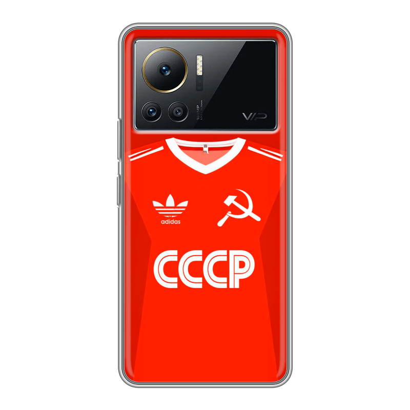 Силиконовый противоударный чехол на Infinix Note 12 VIP с принтом Флаг Герб СССР Силиконовый противоударный чехол на Infinix Note 12 VIP с принтом Флаг Герб СССР