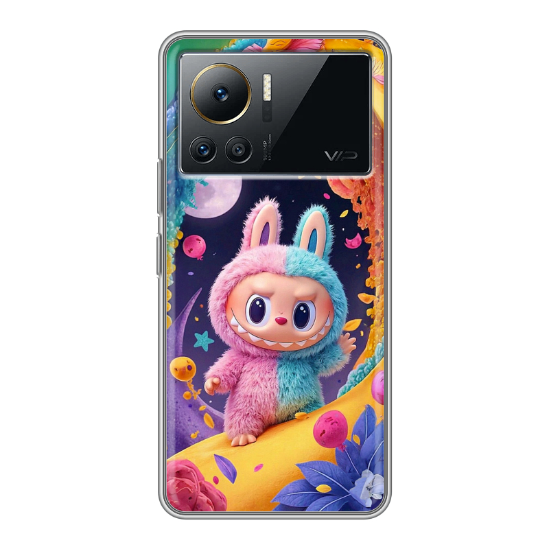 Силиконовый противоударный чехол на Infinix Note 12 VIP с принтом Labubu Лабубу Силиконовый противоударный чехол на Infinix Note 12 VIP с принтом Labubu Лабубу