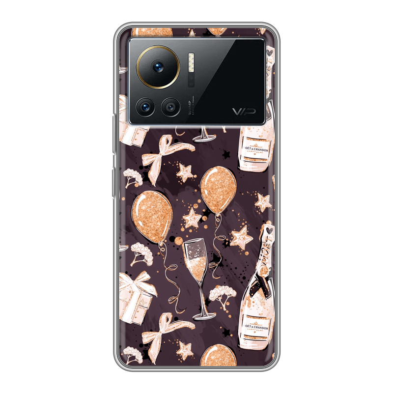 Силиконовый чехол на Infinix Note 12 VIP с принтом Новый год Силиконовый чехол на Infinix Note 12 VIP с принтом Новый год