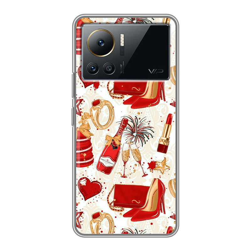 Силиконовый чехол на Infinix Note 12 VIP с принтом Новый год Силиконовый чехол на Infinix Note 12 VIP с принтом Новый год