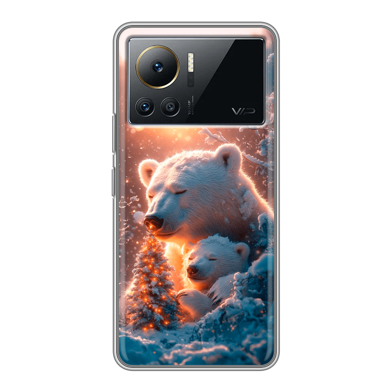 Силиконовый противоударный чехол на Infinix Note 12 VIP с принтом Новый год Силиконовый противоударный чехол на Infinix Note 12 VIP с принтом Новый год