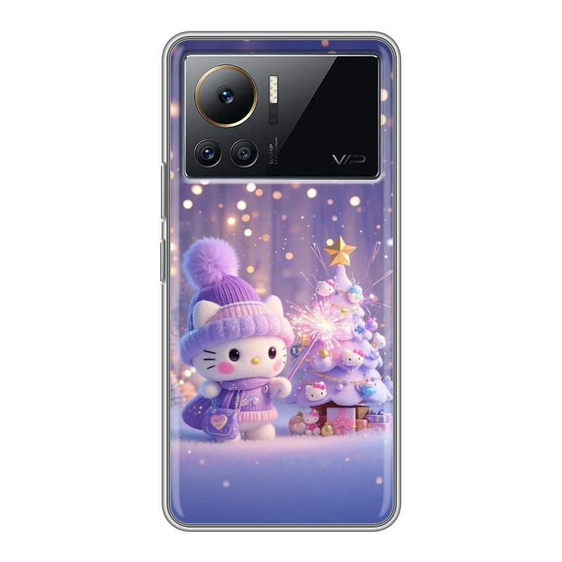 Силиконовый чехол на Infinix Note 12 VIP с принтом Новый год Силиконовый чехол на Infinix Note 12 VIP с принтом Новый год