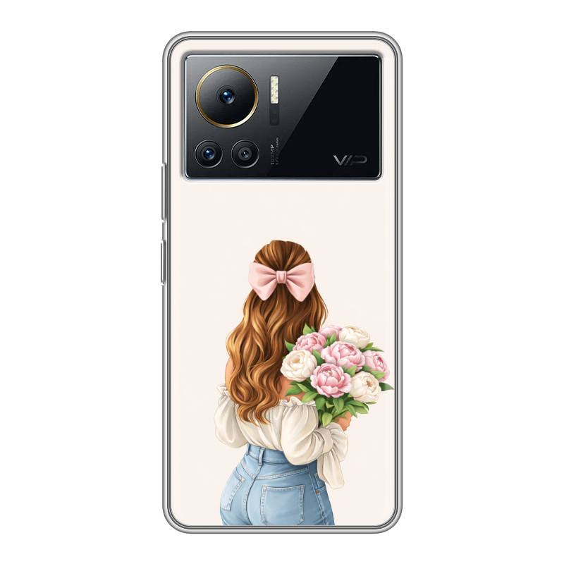 Силиконовый противоударный чехол на Infinix Note 12 VIP с принтом женский Силиконовый противоударный чехол на Infinix Note 12 VIP с принтом женский