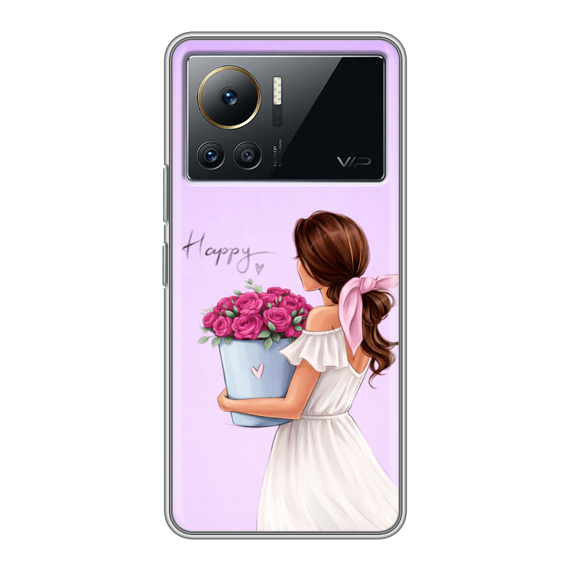 Силиконовый чехол на Infinix Note 12 VIP с принтом женский Силиконовый чехол на Infinix Note 12 VIP с принтом женский