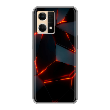 Силиконовый чехол на OPPO Reno7 с принтом Яркие абстракции