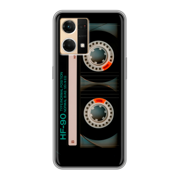 Силиконовый чехол на OPPO Reno7 с принтом Кассета Силиконовый чехол на OPPO Reno7 с принтом Кассета