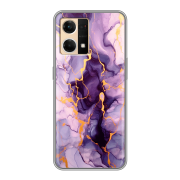 Силиконовый чехол на OPPO Reno7 с принтом Мрамор Силиконовый чехол на OPPO Reno7 с принтом Мрамор