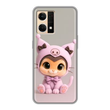 Силиконовый чехол на OPPO Reno7 с принтом Куроми Kuromi Силиконовый чехол на OPPO Reno7 с принтом Куроми Kuromi