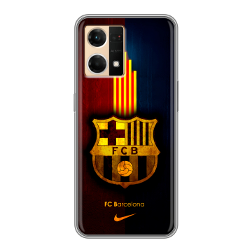 Силиконовый чехол на OPPO Reno7 с принтом Барселона Barcelona