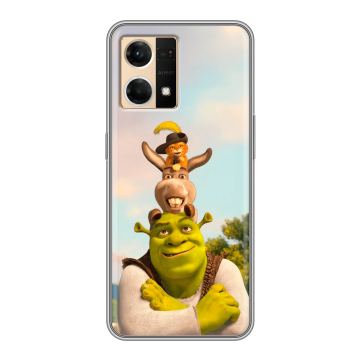 Силиконовый чехол на OPPO Reno7 с принтом Шрек Shrek