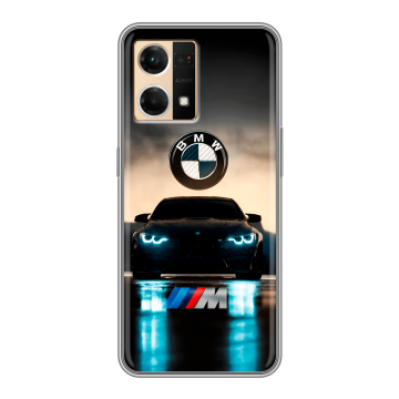 Силиконовый чехол на OPPO Reno7 с принтом БМВ BMW Силиконовый чехол на OPPO Reno7 с принтом БМВ BMW
