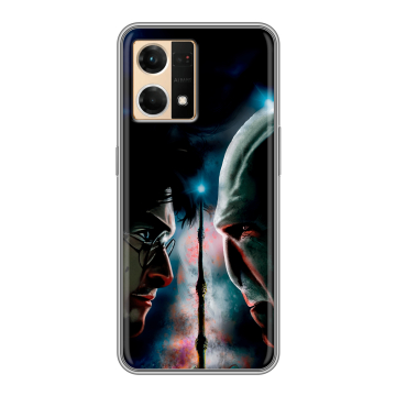 Силиконовый чехол на OPPO Reno7 с принтом Гарри Поттер Harry Potter