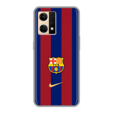 Силиконовый чехол на OPPO Reno7 с принтом Барселона Barcelona