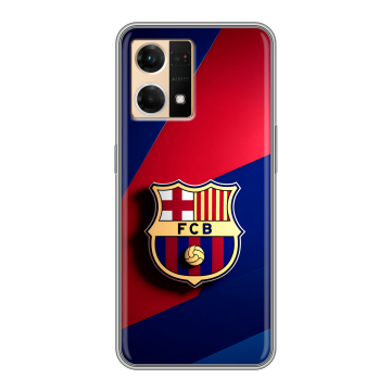 Силиконовый чехол на OPPO Reno7 с принтом Барселона Barcelona