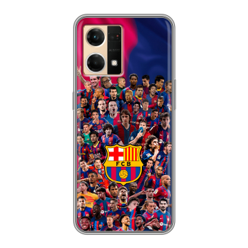 Силиконовый чехол на OPPO Reno7 с принтом Барселона Barcelona
