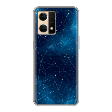 Силиконовый чехол на OPPO Reno7 с принтом Космос звезды