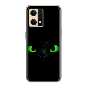 Силиконовый чехол на OPPO Reno7 с принтом Как приручить дракона Силиконовый чехол на OPPO Reno7 с принтом Как приручить дракона