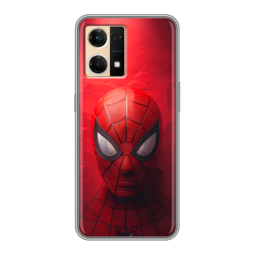Силиконовый чехол на OPPO Reno7 с принтом Spiderman Человек паук Силиконовый чехол на OPPO Reno7 с принтом Spiderman Человек паук