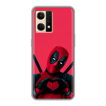 Силиконовый чехол на OPPO Reno7 с принтом Дедпул Deadpool