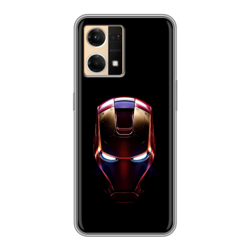 Силиконовый чехол на OPPO Reno7 с принтом IronMan Железный человек Силиконовый чехол на OPPO Reno7 с принтом IronMan Железный человек
