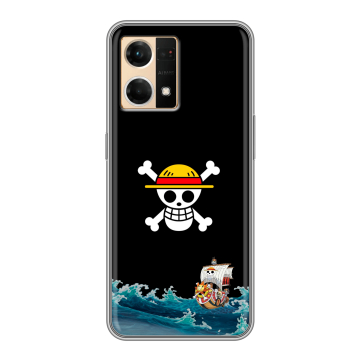Силиконовый чехол на OPPO Reno7 с принтом One Piece Ван Пис Силиконовый чехол на OPPO Reno7 с принтом One Piece Ван Пис